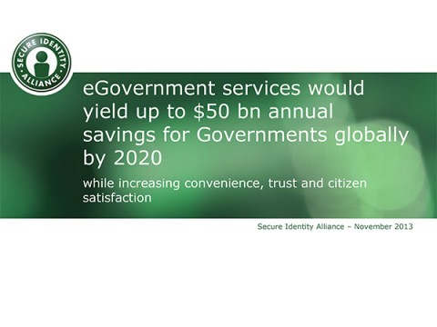 eGovernment services would yield up to $50 bn annual savings for Governments globally by 2020